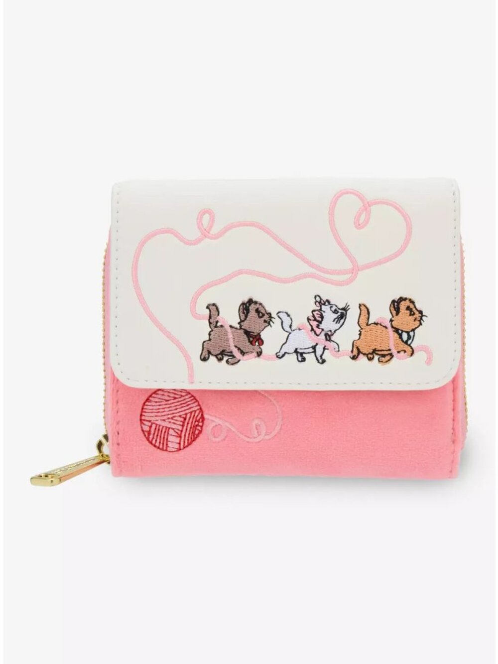 Loungefly Disney Aristocats Wallet Marie Toulouse Berlioz Yarn Zip Snap New